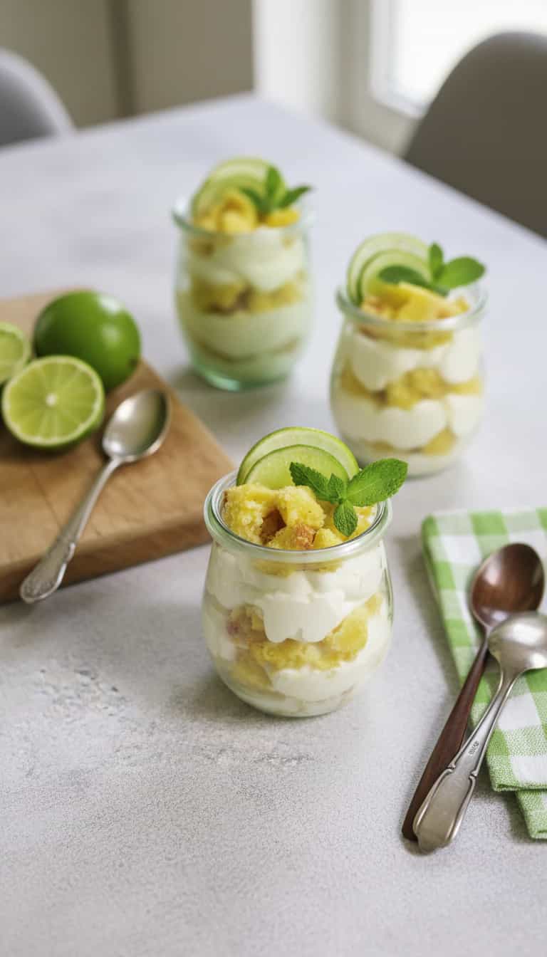 Foto deliciosa de Pavê de Limão Refrescante pronta para servir - Pudins & Cremes