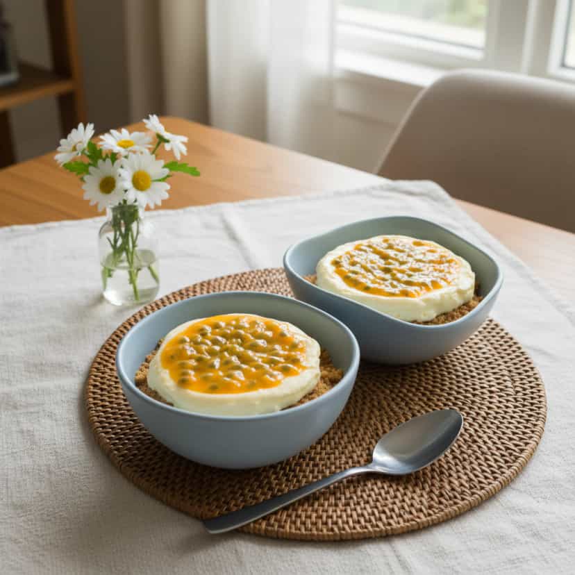 Foto deliciosa de Pavê de Maracujá com Cookies pronta para servir - Pudins & Cremes