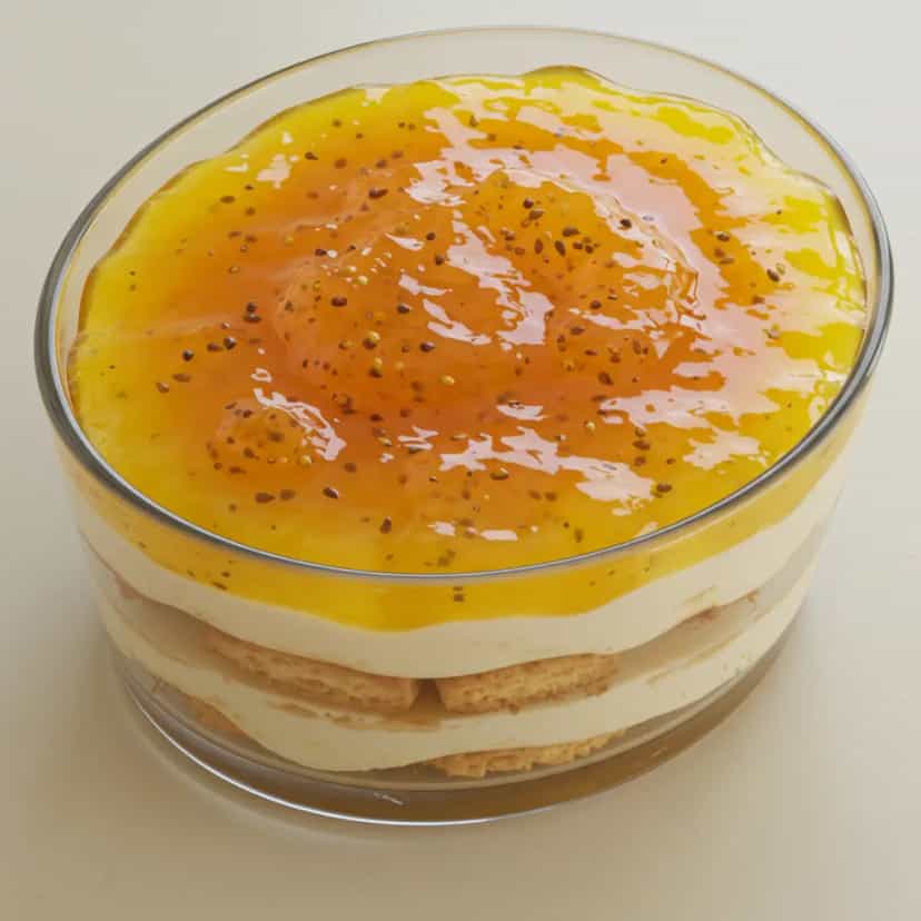 Foto deliciosa de Pavê de Maracujá Especial pronta para servir - Pudins & Cremes