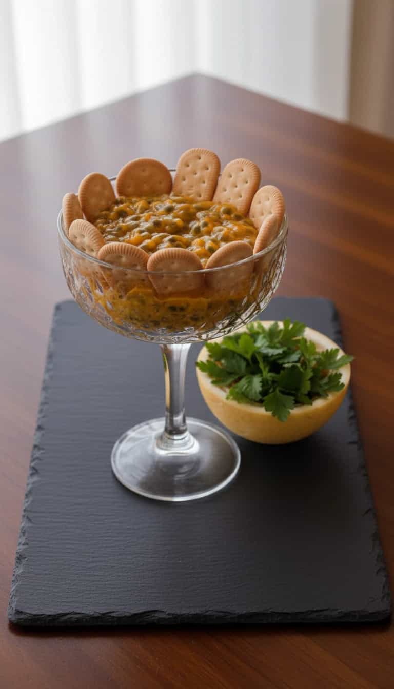 Foto deliciosa de Pavê de Maracujá Refrescante pronta para servir - Pudins & Cremes