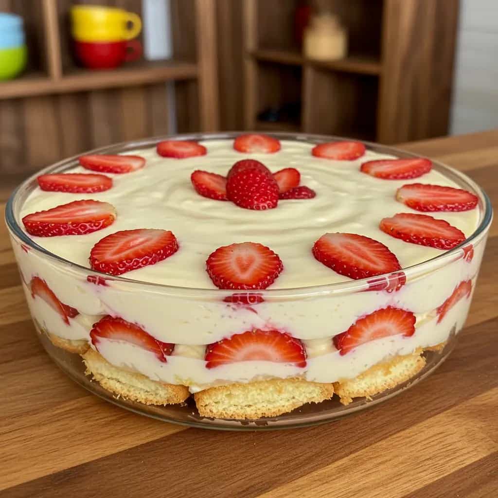 Pavê de morango fácil