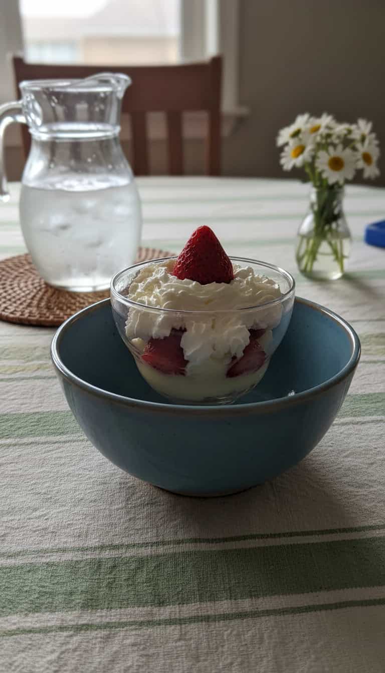 Foto deliciosa de Pavê de Morangos Cremoso pronta para servir - Pudins & Cremes