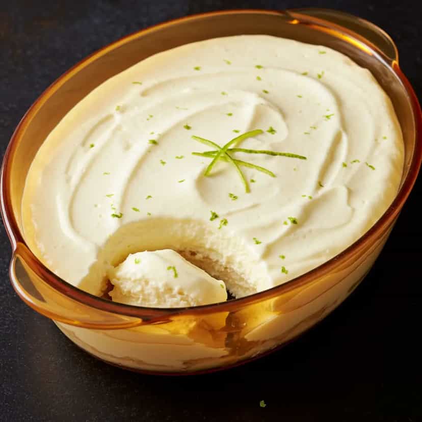 Foto deliciosa de Pavê de Mousse de Limão pronta para servir - Pudins & Cremes