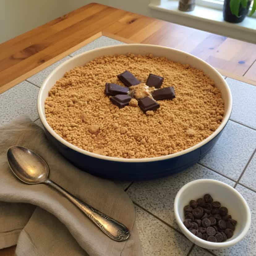 Foto deliciosa de Pavê de Paçoca pronta para servir - Pudins & Cremes