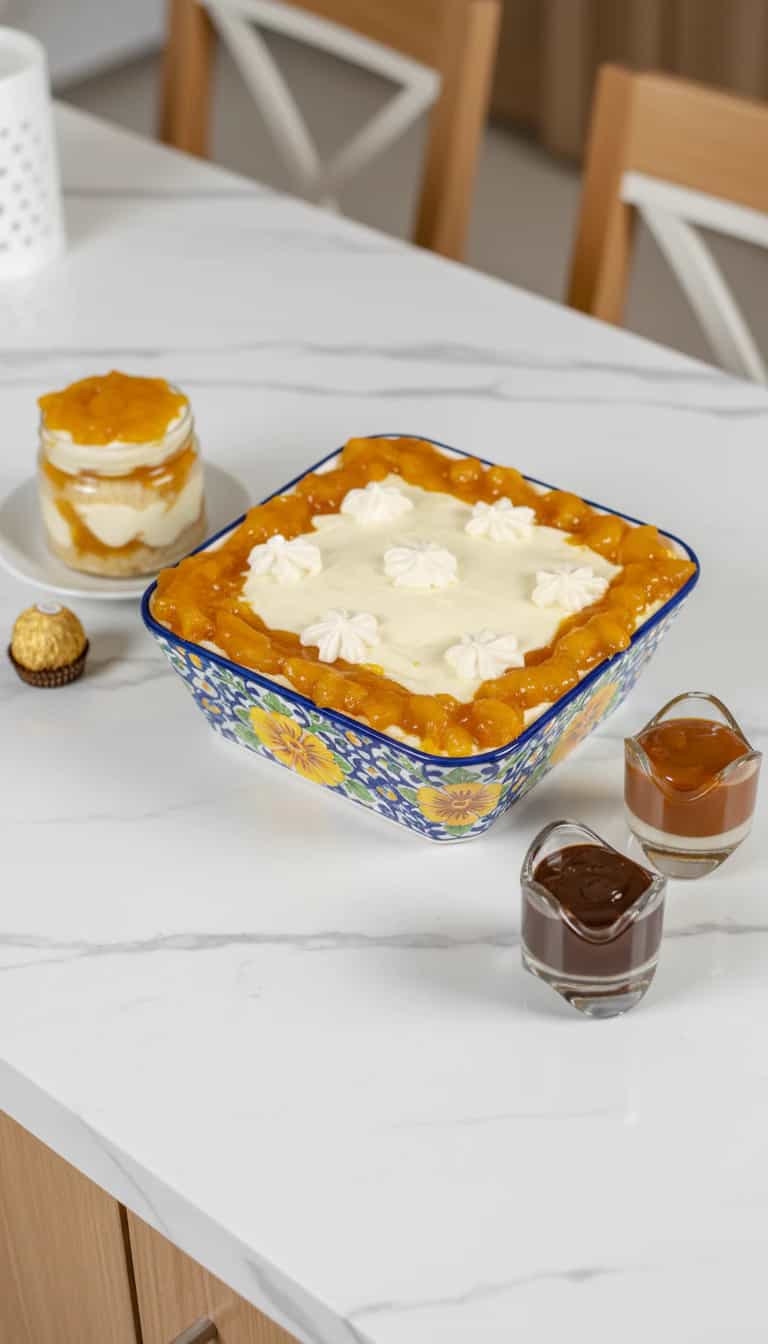 Foto deliciosa de Pavê de Panetone com Abacaxi pronta para servir - Pudins & Cremes