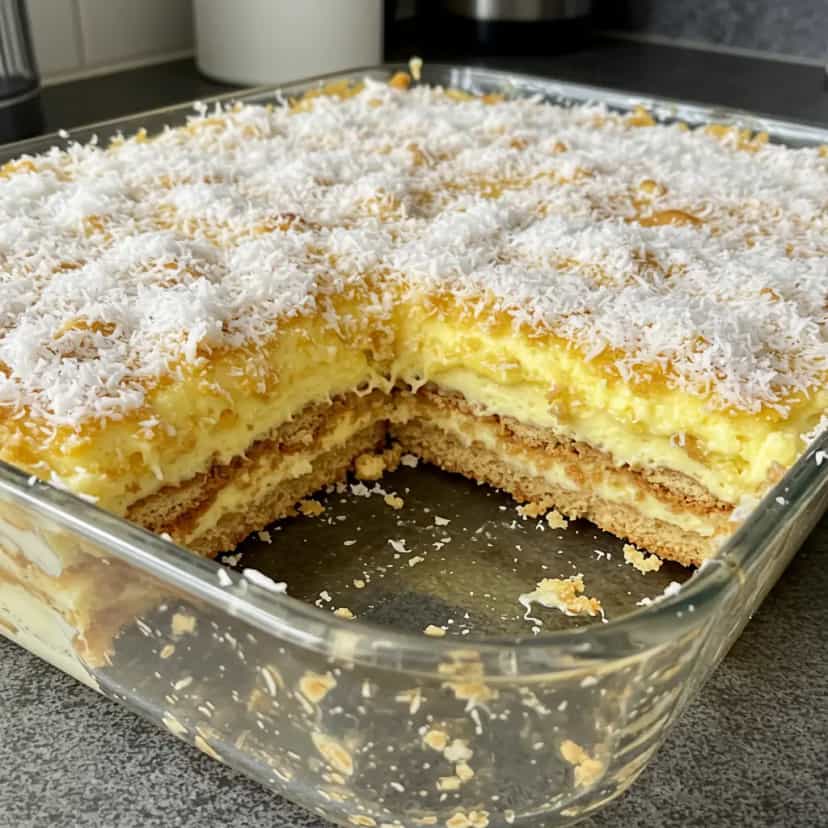 Foto deliciosa de Pavê Delícia pronta para servir - Pudins & Cremes