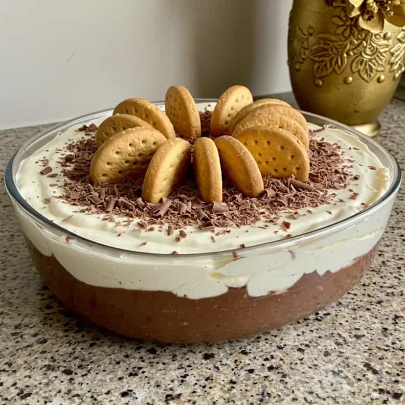 Foto deliciosa de Pavê Maravilha Sem Ovo pronta para servir - Pudins & Cremes