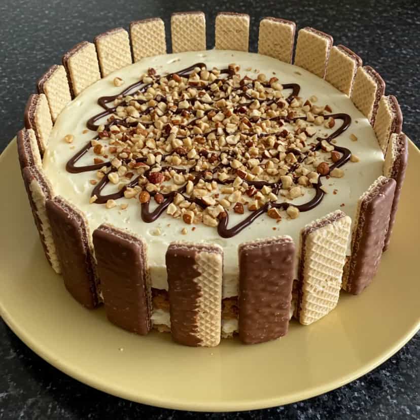 Foto deliciosa de Pavê Natalino de Bis e Chocolate pronta para servir - Pudins & Cremes