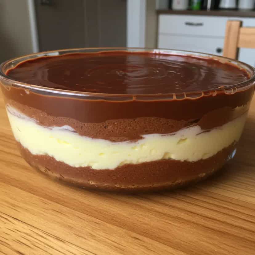 Foto deliciosa de Pavê Natalino de Limão com Chocolate pronta para servir - Pudins & Cremes