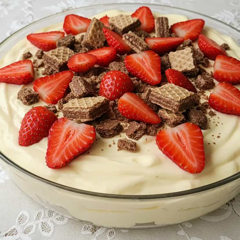Foto deliciosa de Pavê Preto e Branco com Bis pronta para servir - Pudins & Cremes
