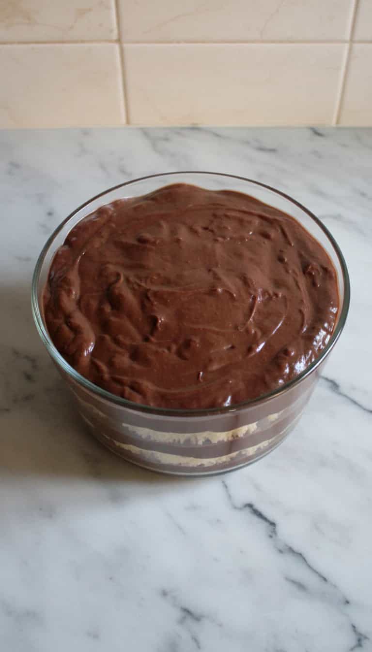 Foto deliciosa de Pavê Zebra Delicioso pronta para servir - Pudins & Cremes