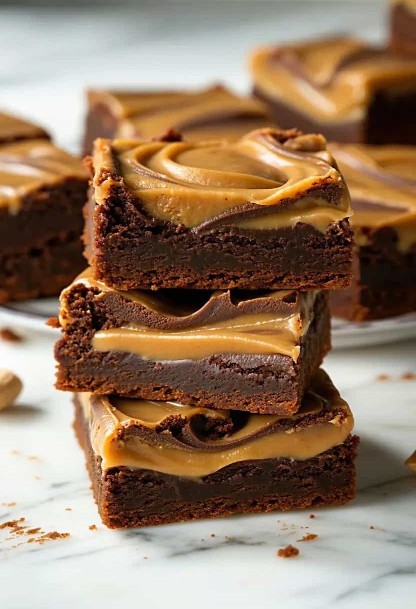 Brownies com Cobertura de Amendoim