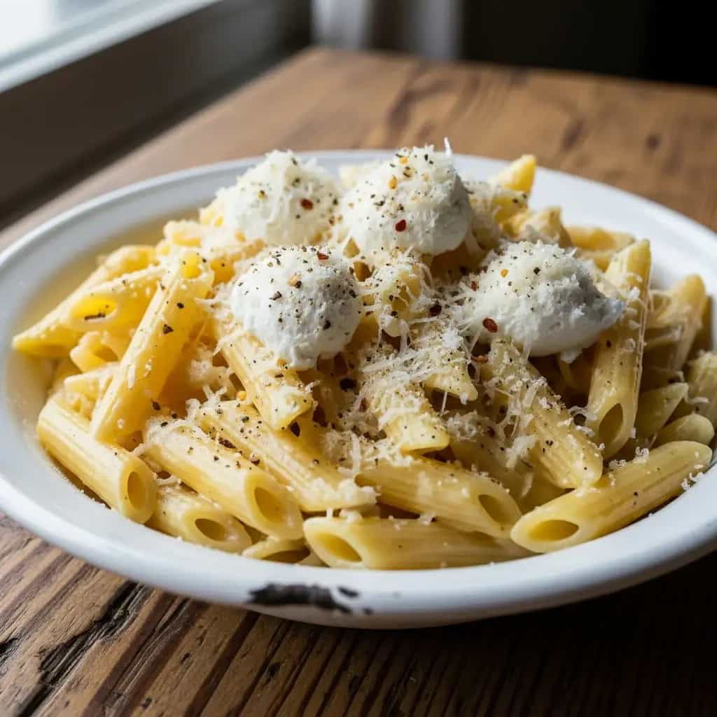 Penne ao Molho Alfredo Cremoso