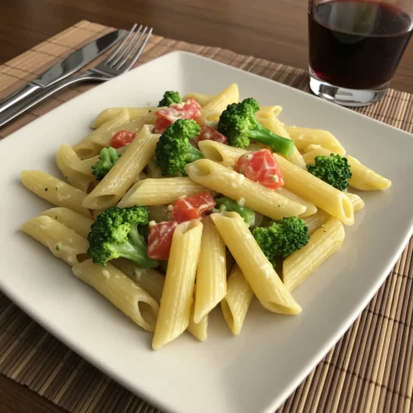 Foto deliciosa de Penne com Brócolis e Ricotta pronta para servir - Outras Receitas