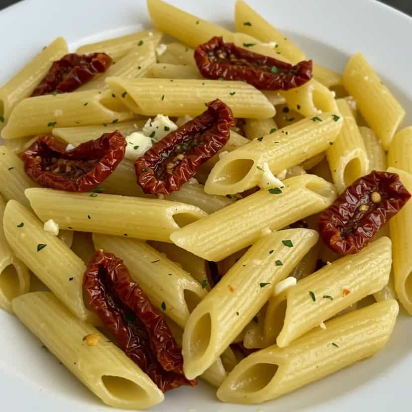 Foto deliciosa de Penne com Calabresa e Tomate Seco pronta para servir - Outras Receitas