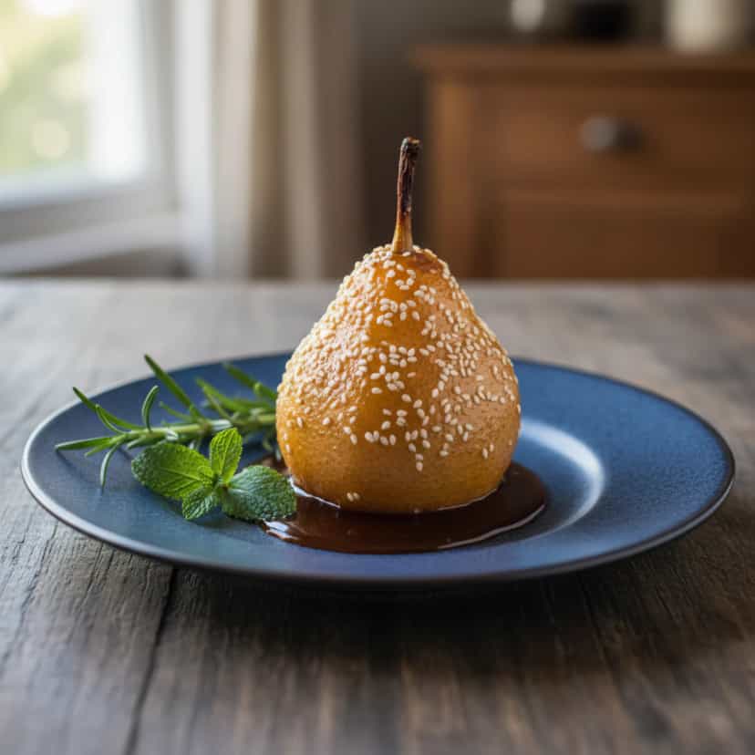 Foto deliciosa de Pêras Assadas com Canela pronta para servir - Outras Receitas