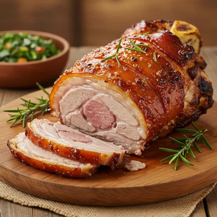Foto deliciosa de Pernil assado pronta para servir - Carnes & Frango