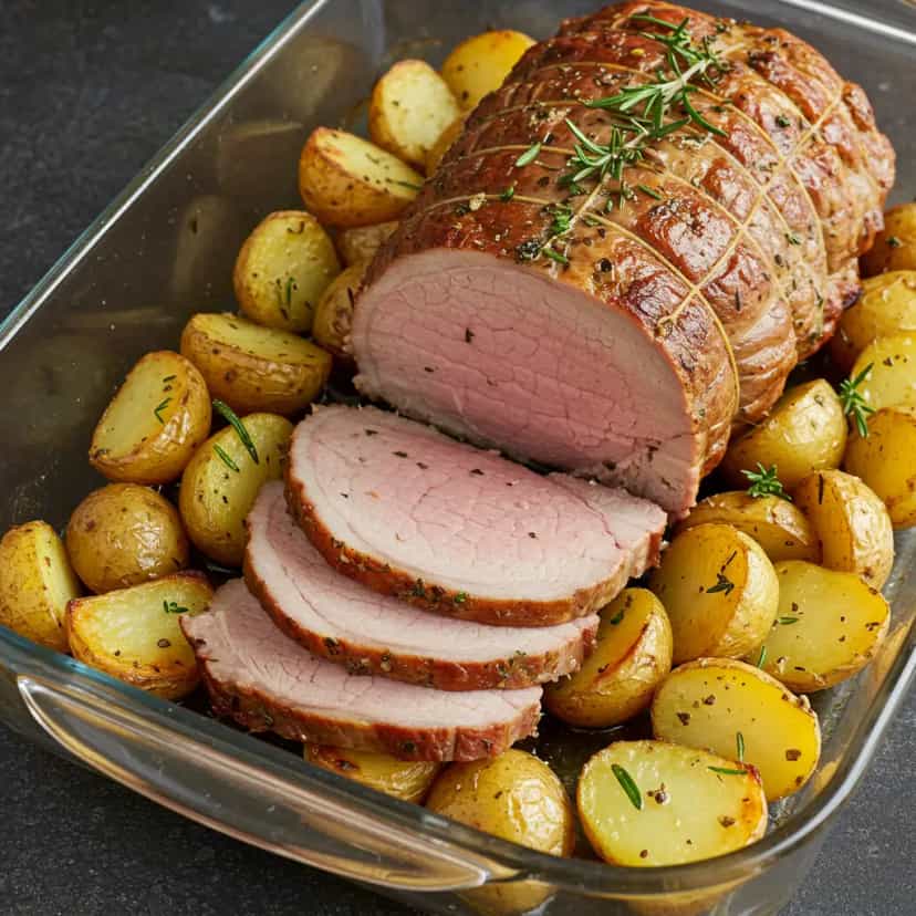 Foto deliciosa de Pernil Desossado Assado pronta para servir - Carnes & Frango