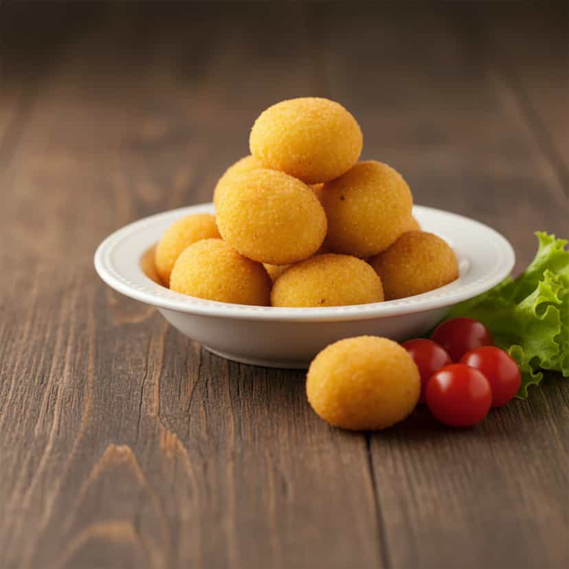 Foto deliciosa de Pérolas de Milho pronta para servir - Salgadinhos