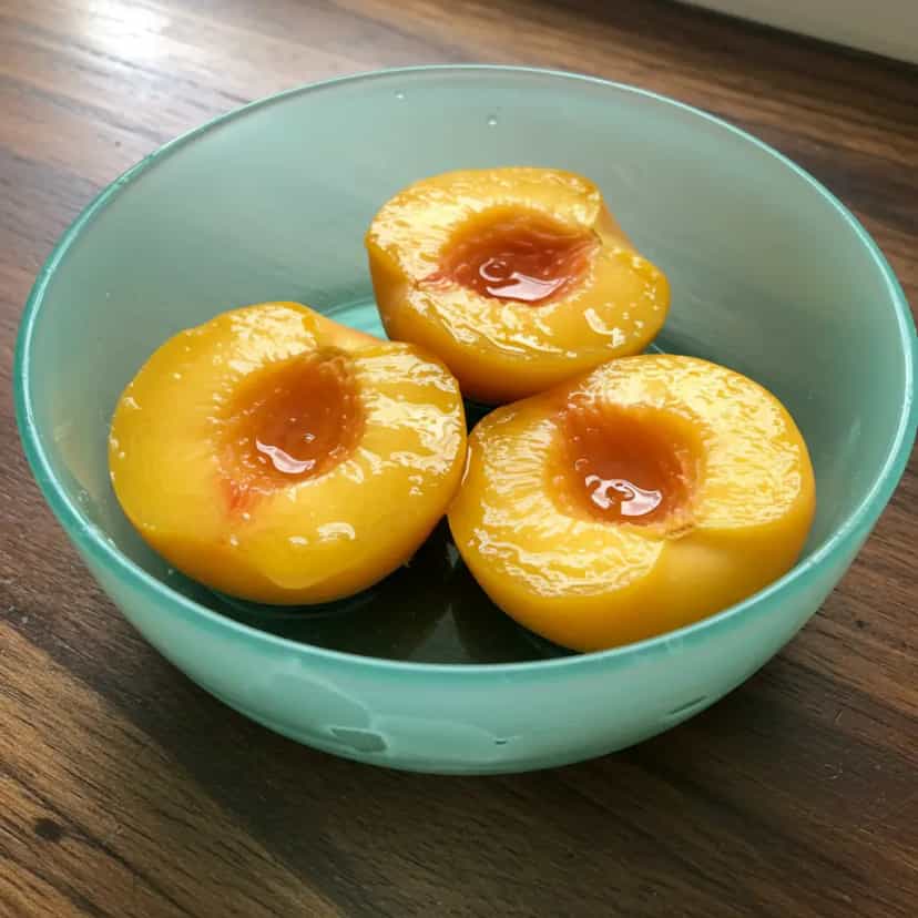 Foto deliciosa de Pêssegos em Calda Deliciosa pronta para servir - Outras Receitas