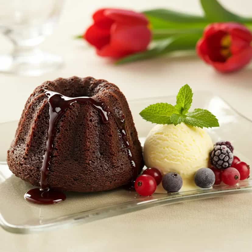 Foto deliciosa de Petit Gâteaux de Chocolate pronta para servir - Bolos & Cupcakes