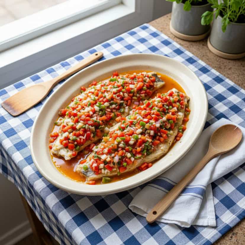 Foto deliciosa de Piapara na Grelha pronta para servir - Peixes & Frutos do Mar