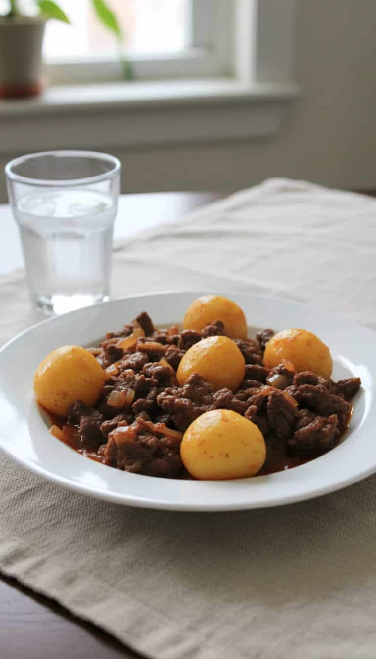 Foto deliciosa de Picadinho de Carne ao Vinho Tinto pronta para servir - Carnes & Frango