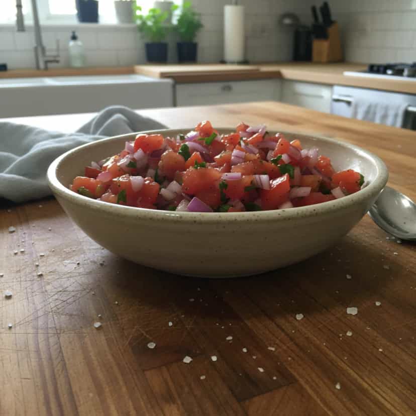 Foto deliciosa de Pico de Gallo Fresco pronta para servir - Snacks Naturais