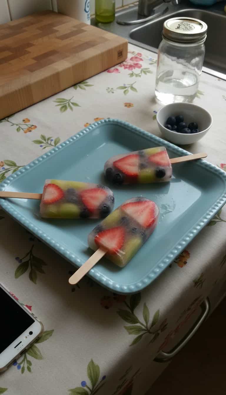 Foto deliciosa de Picolé Tropical de Frutas Vermelhas pronta para servir - Doces Gelados & Sorvetes