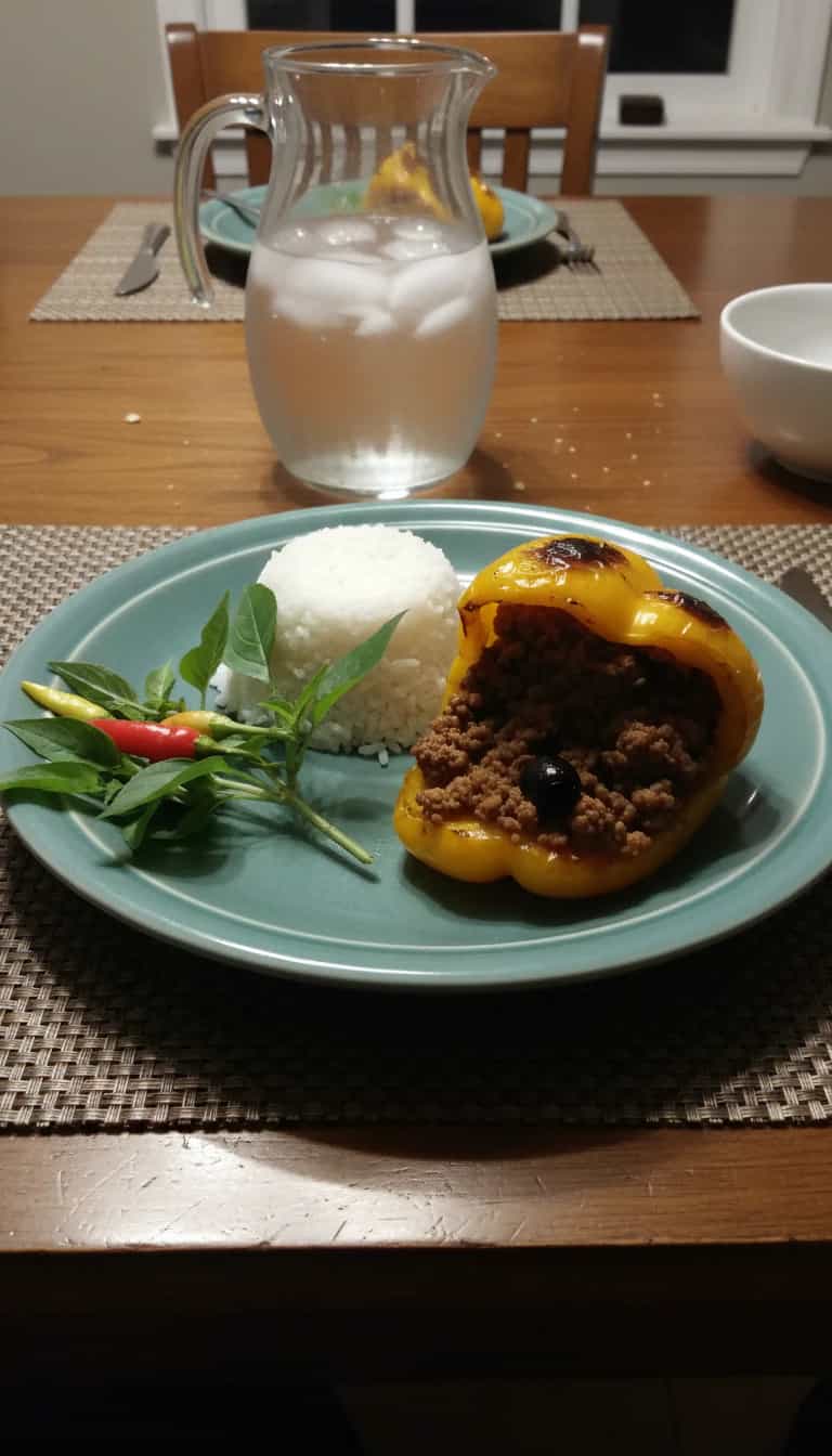 Foto deliciosa de Pimentão Recheado pronta para servir - Pratos Brasileiros Icônicos