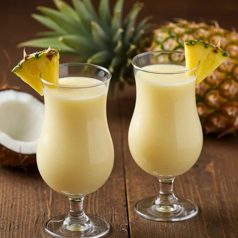 Foto deliciosa de Pina Colada Refrescante pronta para servir - Coquetéis