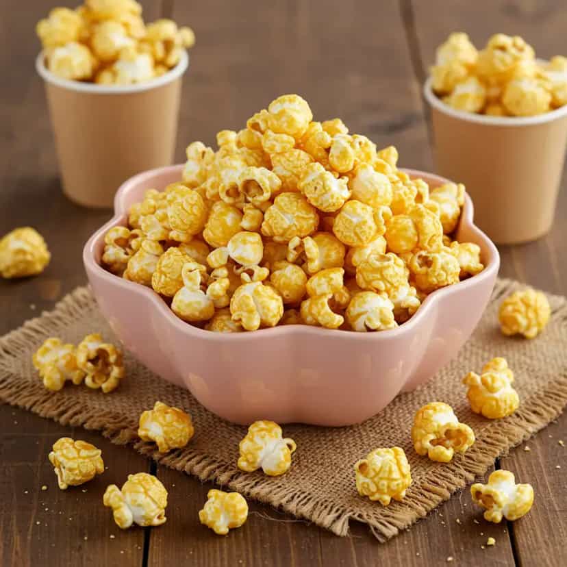 Foto deliciosa de Pipoca Caseira Crocante pronta para servir - Salgadinhos