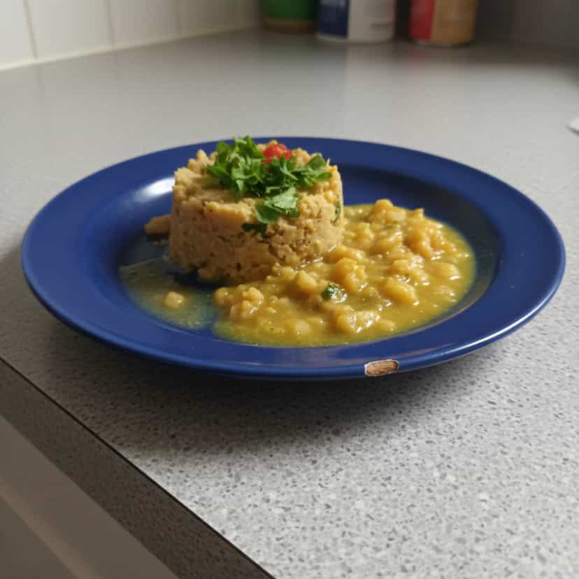 Foto deliciosa de Pirão Cremoso de Camarão Seco pronta para servir - Peixes & Frutos do Mar