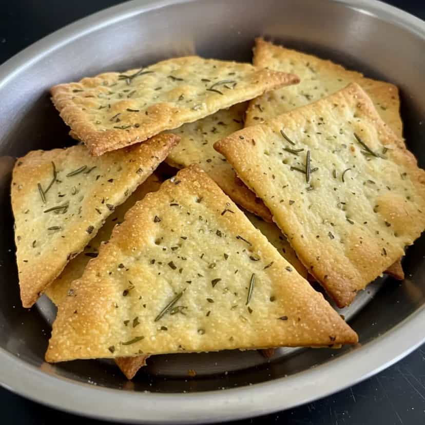 Foto deliciosa de Pizza Branca com Alecrim pronta para servir - Snacks Assados