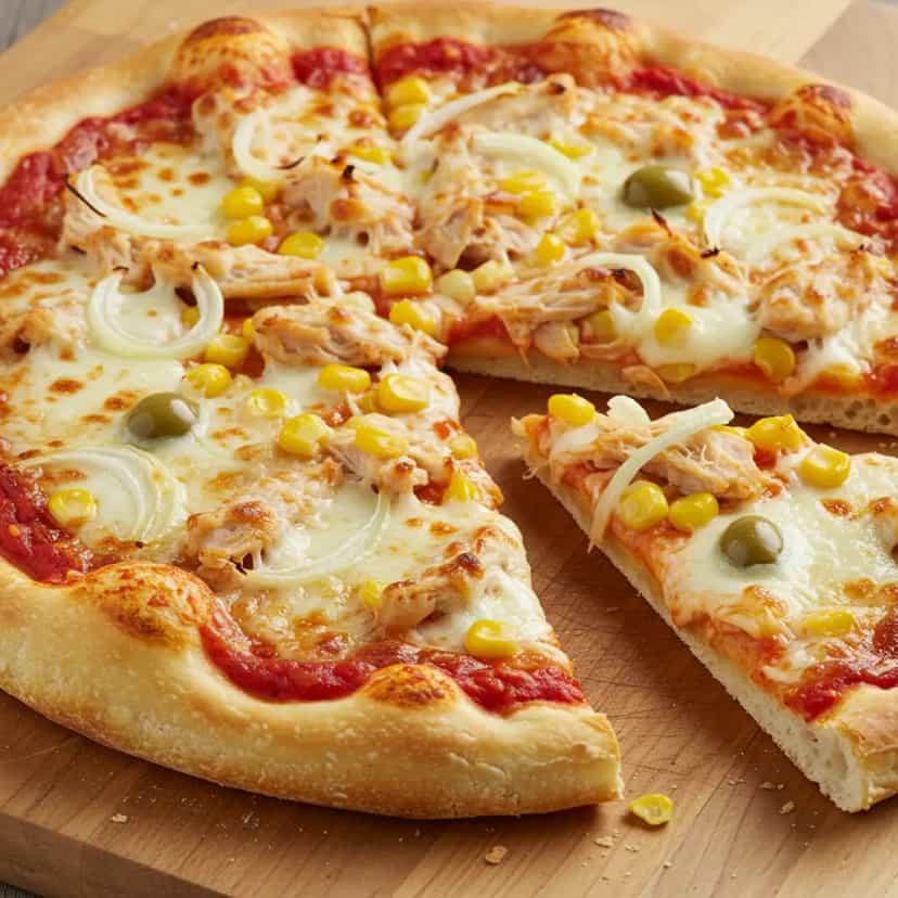 Foto deliciosa de Pizza Caipira pronta para servir - Pizzas & Salgados