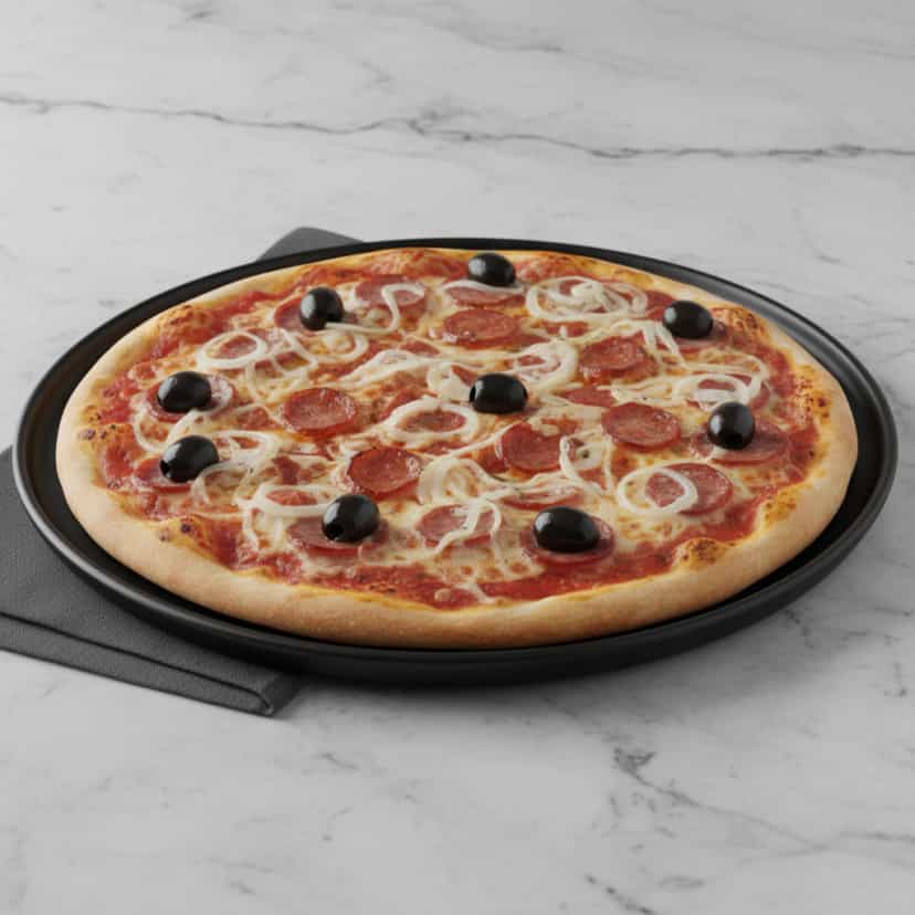Foto deliciosa de Pizza Calabresa pronta para servir - Pizzas & Salgados