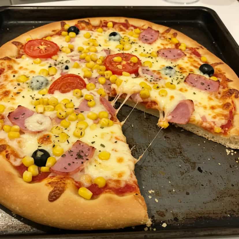 Foto deliciosa de Pizza Caseira pronta para servir - Pizzas & Salgados