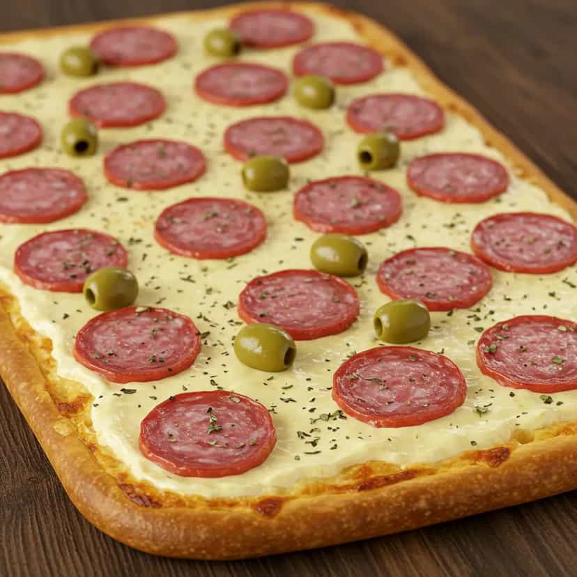Foto deliciosa de Pizza Caseira Fácil pronta para servir - Outras Receitas