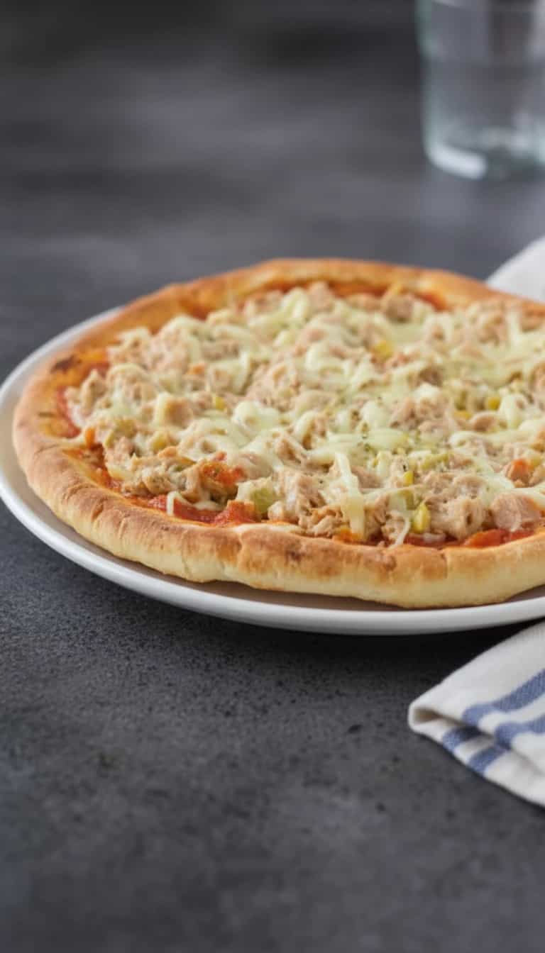 Foto deliciosa de Pizza Cremosa de Patê de Atum pronta para servir - Outras Receitas