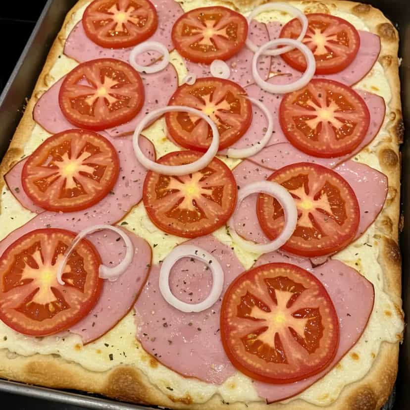 Foto deliciosa de Pizza de Arroz pronta para servir - Pizzas & Salgados