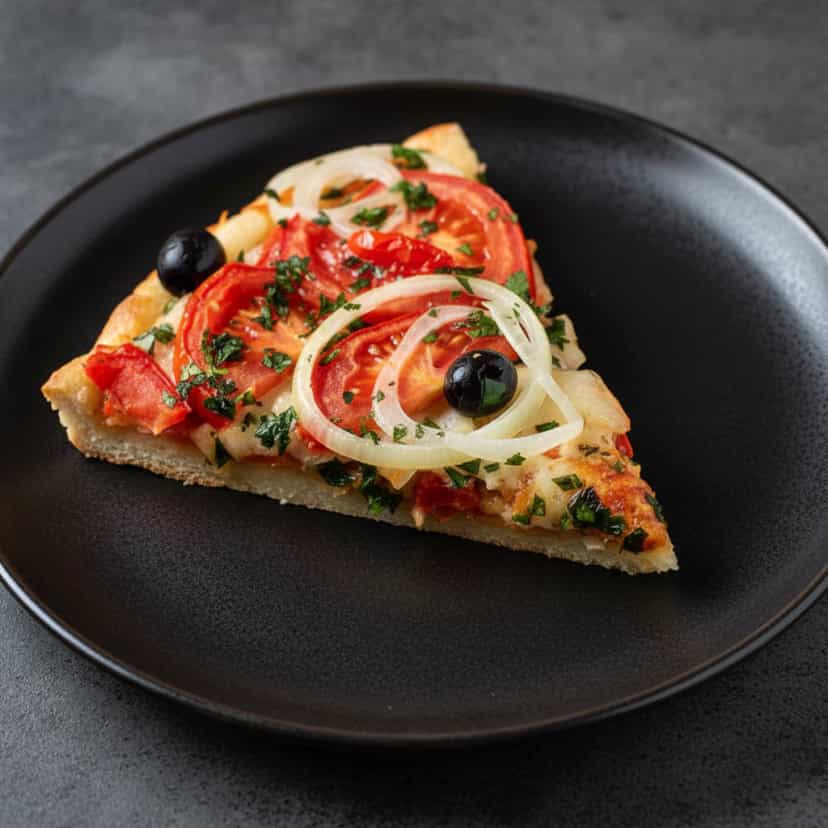 Foto deliciosa de Pizza de Arroz com Atum no Microondas pronta para servir - No Micro-ondas