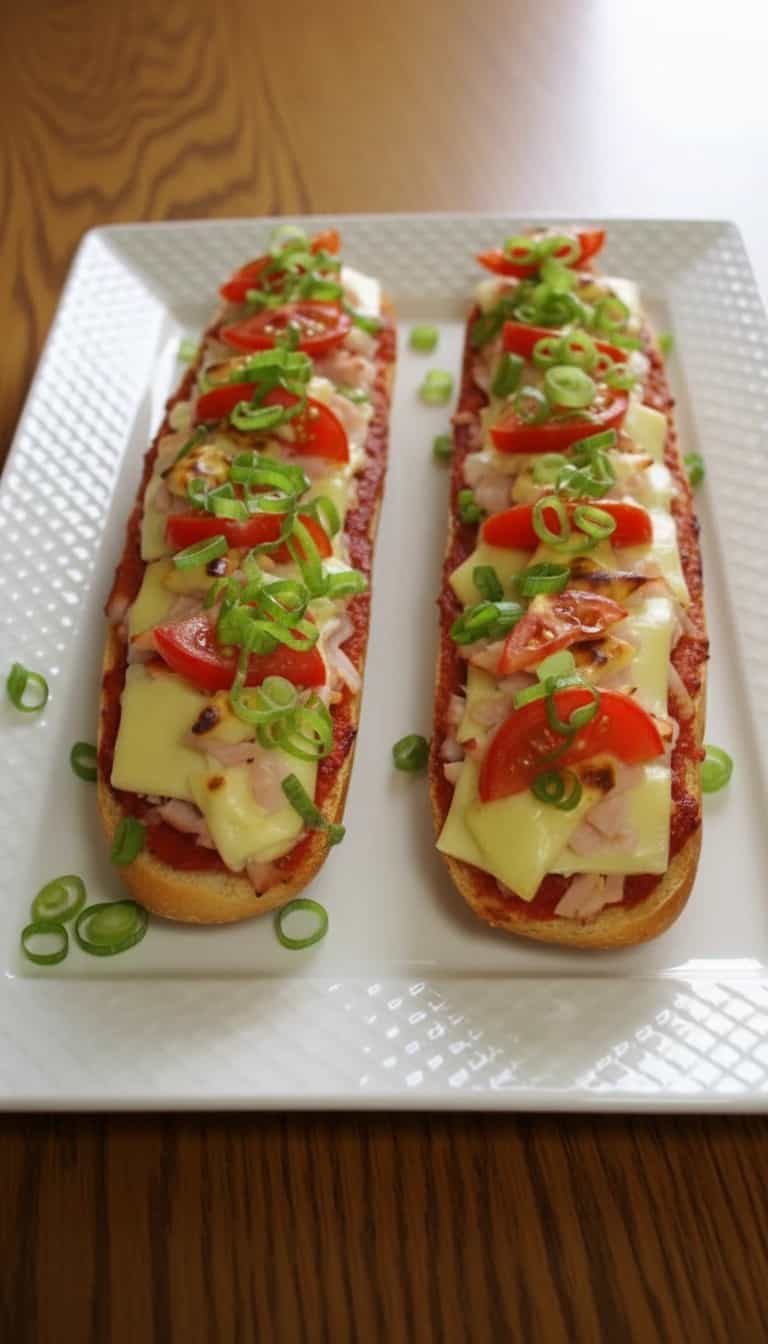 Foto deliciosa de Pizza de Baguete pronta para servir - Outras Receitas