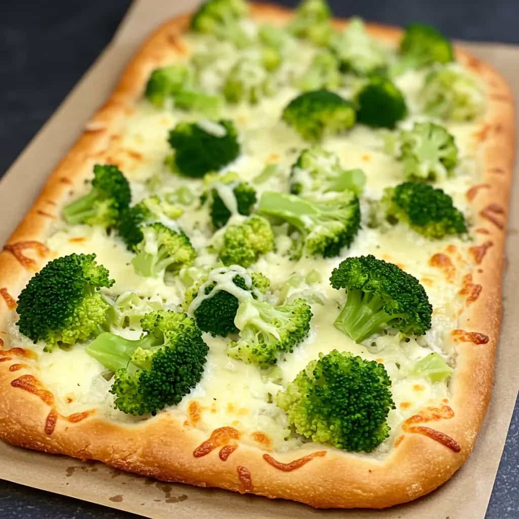Pizza de Brócolis com Queijo