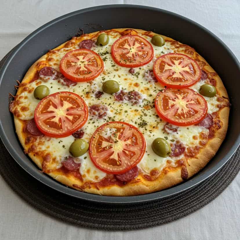 Foto deliciosa de Pizza de Farinha pronta para servir - Pizzas & Salgados