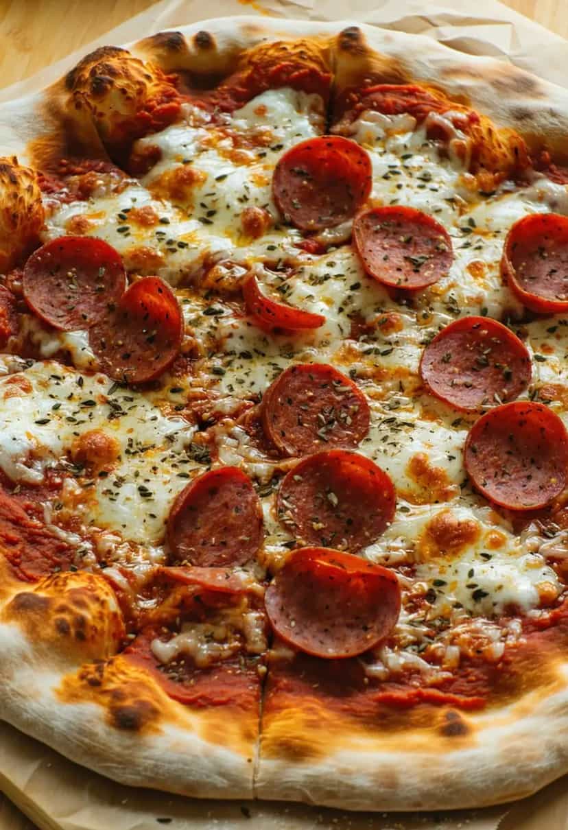 Foto deliciosa de Pizza de Liquidificador com Calabresa pronta para servir - Outras Receitas