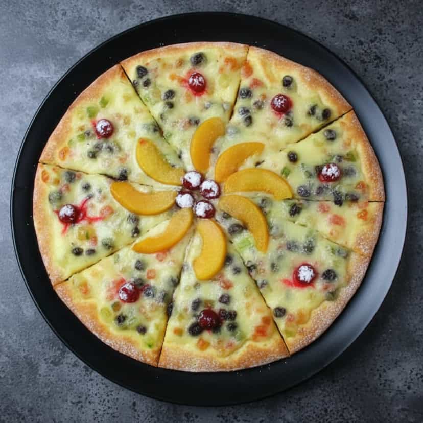Foto deliciosa de Pizza de Panetone pronta para servir - Outras Receitas