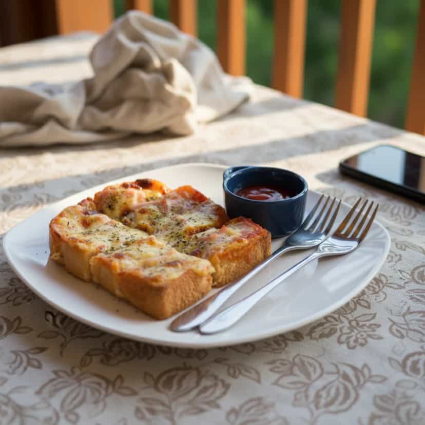 Foto deliciosa de Pizza de Pão de Forma pronta para servir - Outras Receitas