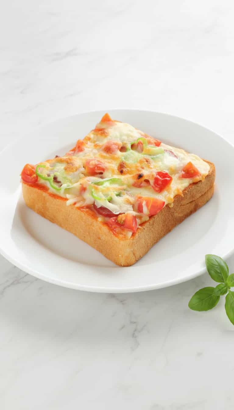 Foto deliciosa de Pizza de Pão de Forma com Sardinha pronta para servir - Lanches de Padaria