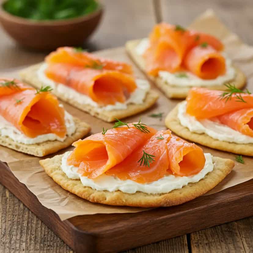 Foto deliciosa de Pizza de Salmão Defumado pronta para servir - Outras Receitas