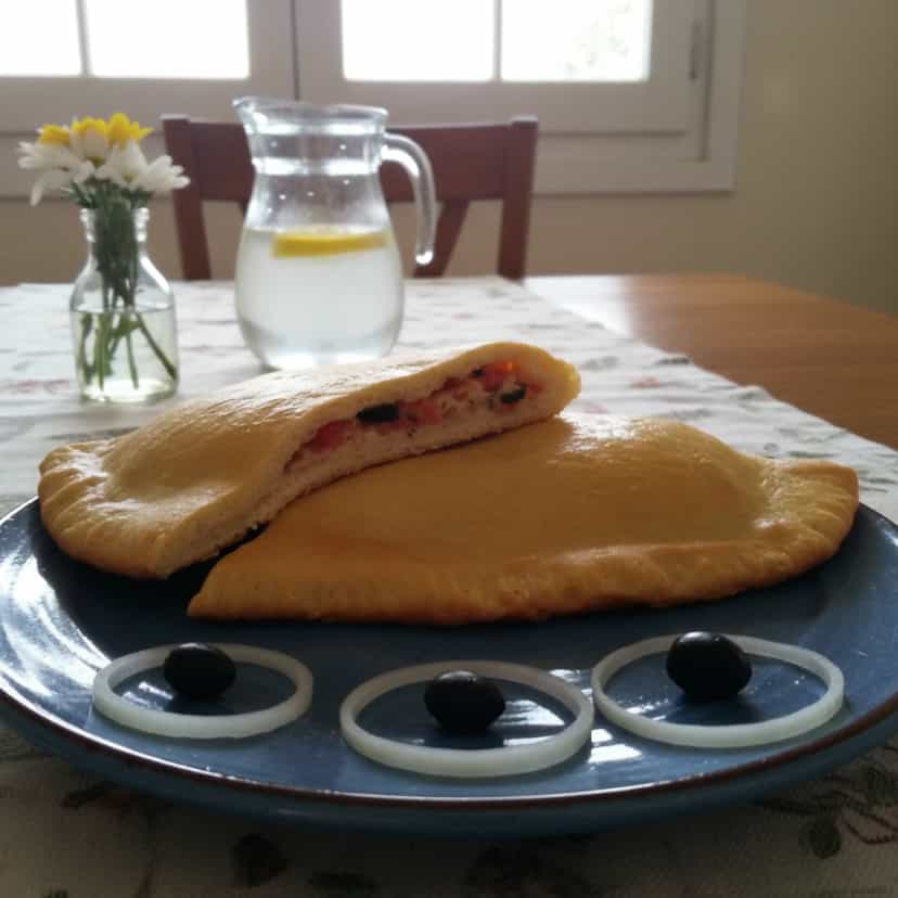 Foto deliciosa de Pizza Enrolada Light de Ricota e Peru pronta para servir - Outras Receitas